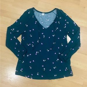 Long sleeve floral blouse